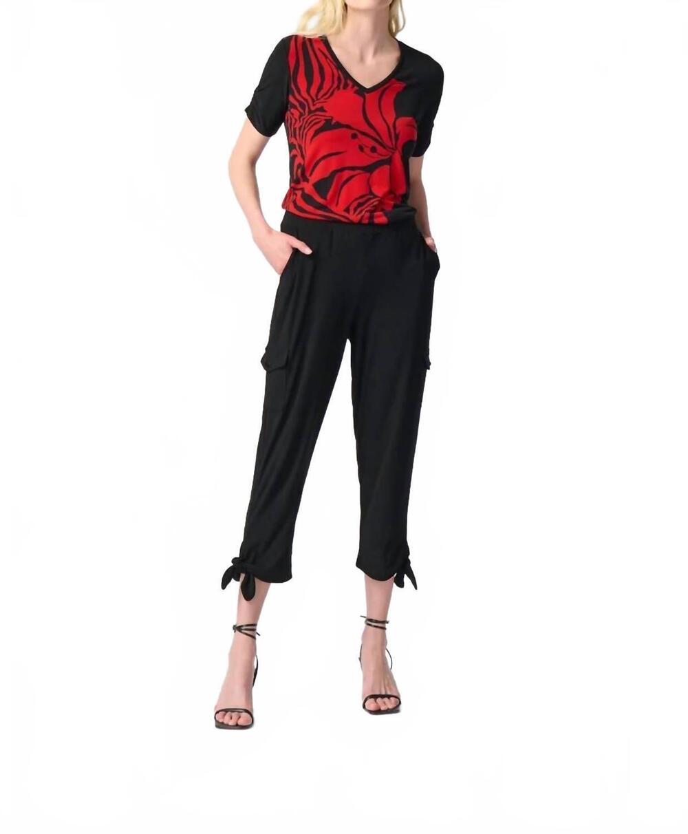 NEW JOSEPH RIBKOFF cargo pockets style jogger pants in black